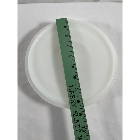 White Milk Glass Replacement Lid W/Knob Handle 8.5” Outer & 7.5” Inner Diam #437 - Picture 4 of 5